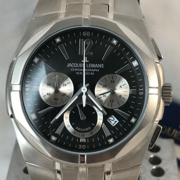 Jacques Leman's Biarritz 1-1237 Chrono Mens Watch - Picture 1 of 10